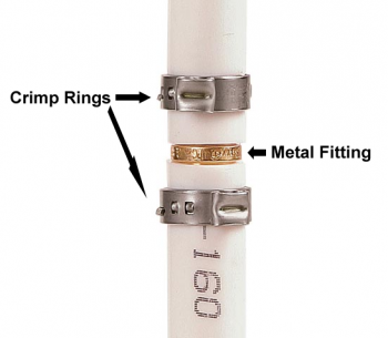 Metal PEX Fitting and Crimp Rings