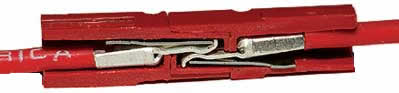 Cut-away view of Anderson Powerpole connector