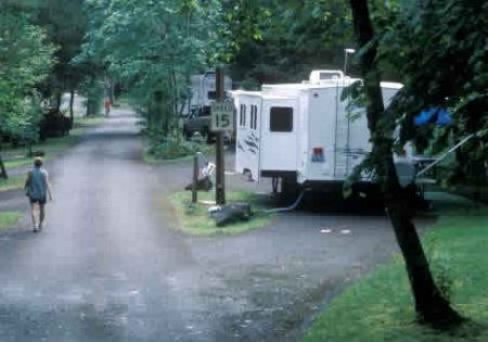 Campground at Oregon's Ainsworth State Park