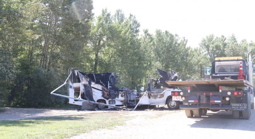 Motorhome Fire Believed Caused by Refrigerator