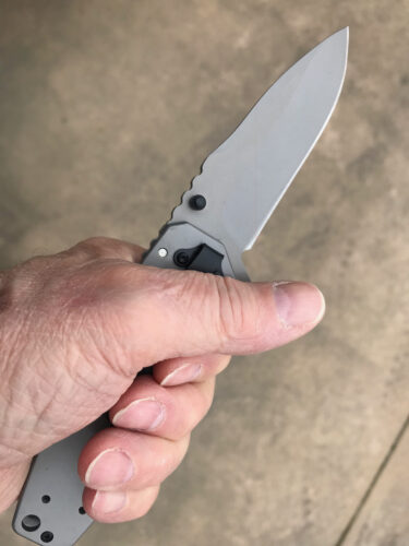 Steinbruke Pocket Knife in hand