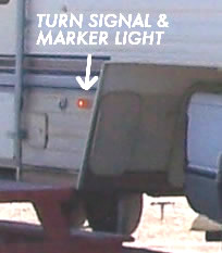 Added turn signal light to fifth wheel RV