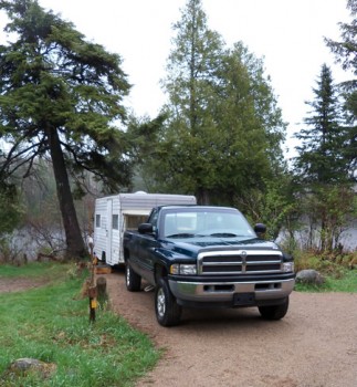 Campsite at Little Beaver Lake National Lakeshore Michigan