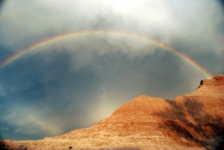 Rainbow of Badlands National park