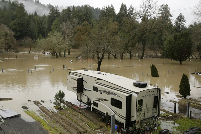 California RV Parks & Campgrounds Affected by Local Flooding – High Winds