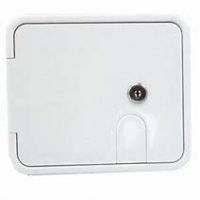 Square RV cord hatch.