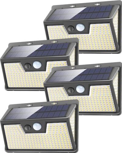 Solar-powered motion lights help prevent RV propane tank theft.